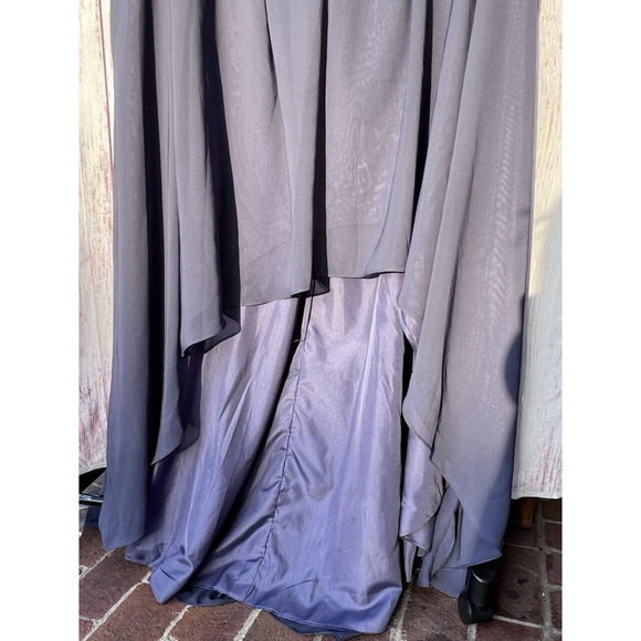 Lavetir Bridesmaid Formal Special Event Hi-Low Strappy Lace Up Dress Lavender 26 - Picture 7 of 10